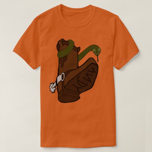 私のブーツに蛇がいる1 Tシャツ (デザイン正面)