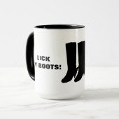 私のブーツを舐めて下さい! マグカップ (正面左)