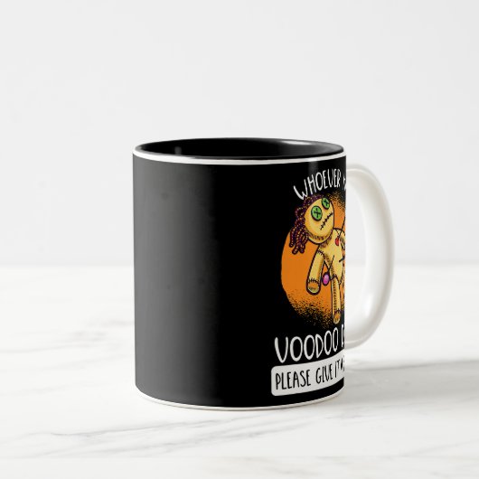私のブードゥーの人形を与え残した人は誰でも ツートーンマグカップ (正面右)