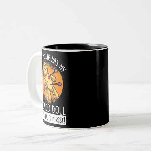 私のブードゥーの人形を与え残した人は誰でも ツートーンマグカップ (正面左)