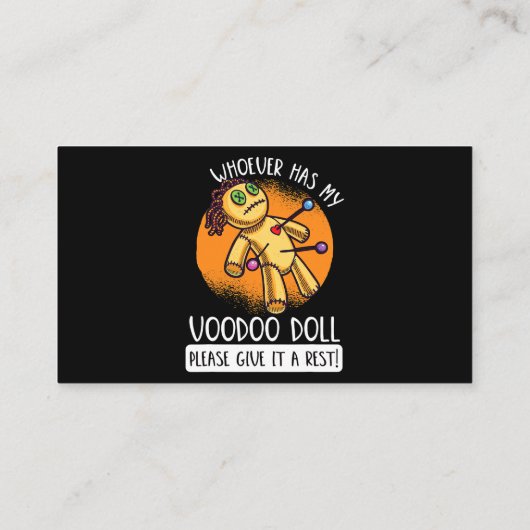 私のブードゥーの人形を与え残した人は誰でも 名刺 (裏面)