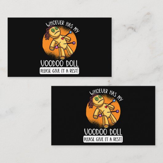 私のブードゥーの人形を与え残した人は誰でも 名刺 (正面/裏面)