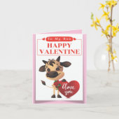 私のブー、幸せなバレンタイン | グリーティングカード (黄色い花)