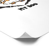 私のブーChihuahuaコスチュームとスケルトンハート手 ポスター (角)