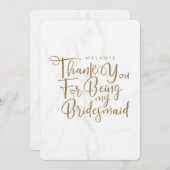 私のブ感謝していリメイドのタイポグラフィ大理石になって サンキューカード (正面/裏面)