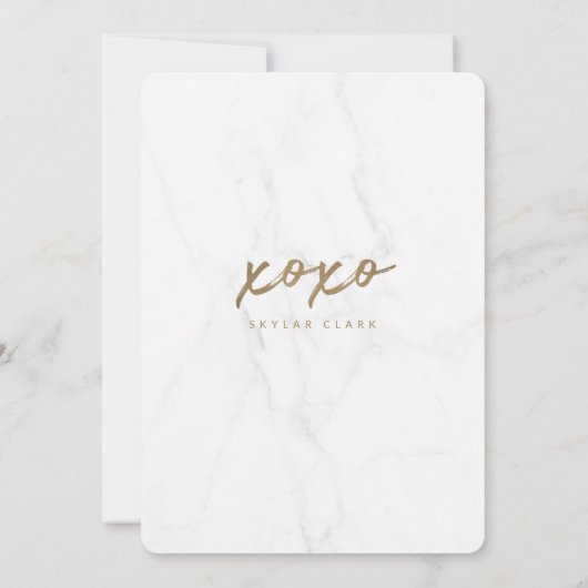 私のブ感謝していリメイドのタイポグラフィ大理石になって サンキューカード (裏面)