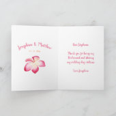 私のブ感謝していリメイドのピンクのプルメリアで サンキューカード (内部)