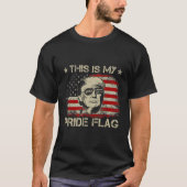 私のプライド国旗トランプ2024アメリカ国旗Jの4番目か Tシャツ (正面)