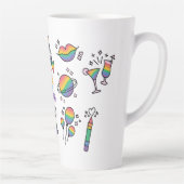 私のプライドLGBTQを消去できない カフェラテマグ (右)