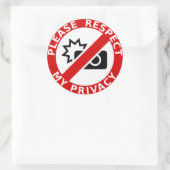 私のプライバシーを尊重して ラウンドシール (バッグ)