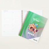 私のプランナーかわいい犬の家を大理石の上に名前 プランナー手帳 (ディスプレー)