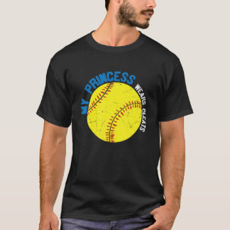 私のプリンセスはクリートを着用 – ソフトボール野球 Tシャツ