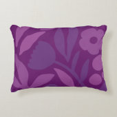 私のプリンセスは紫色の幸せな巨大な花が大好き アクセントクッション (正面)