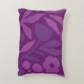 私のプリンセスは紫色の幸せな巨大な花が大好き アクセントクッション (裏面(縦))