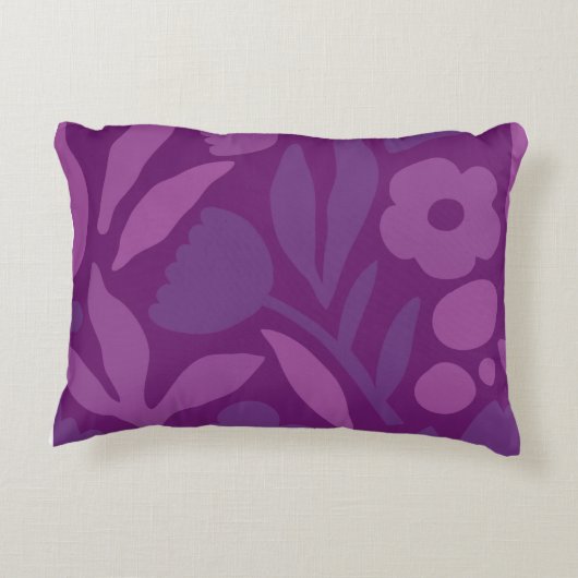 私のプリンセスは紫色の幸せな巨大な花が大好き アクセントクッション (裏面)