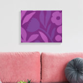 私のプリンセスは紫色の幸せな巨大な花が大好き キャンバスプリント (インサイチュ (リビング))