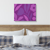 私のプリンセスは紫色の幸せな巨大な花が大好き キャンバスプリント (インサイチュ (寝室))