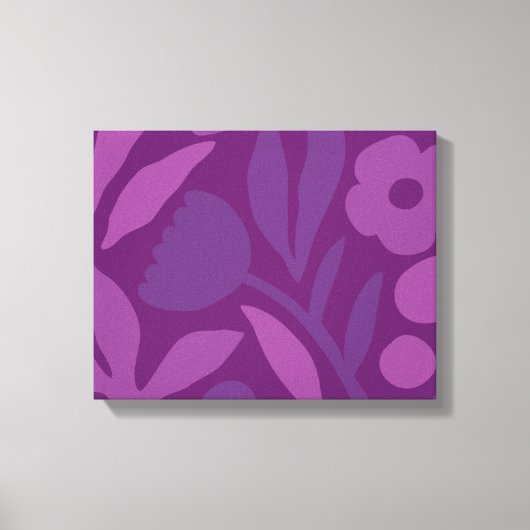 私のプリンセスは紫色の幸せな巨大な花が大好き キャンバスプリント (正面)