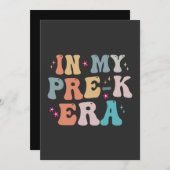 私のプレキンダーガーデン時代の面白いグルービーバックトゥスクールギフト 招待状 (正面/裏面)