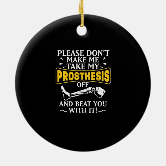 私のプロテーゼをあなたのビートから外すな セラミックオーナメント (裏面)