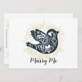 私のプロポーザルを結婚するバレンタインデー シーズンカード (正面/裏面)