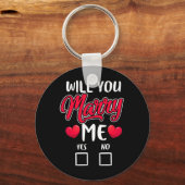 私のプロポーズと結婚してほしい – Valentines Day キーホルダー (正面)