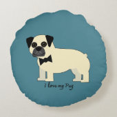 私のプードルが大好き ラウンドクッション (裏面)