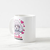 私のプードルは私のバレンタインデーかわいいおもしろい犬 コーヒーマグカップ (正面左)