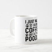 私のプードルをなでたい コーヒーマグカップ (正面左)