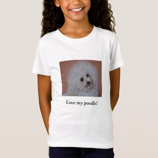 私のプードルを愛して下さい! Tシャツ (正面)