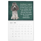 私のプードルカレンダーの感想 カレンダー (3月 2026)