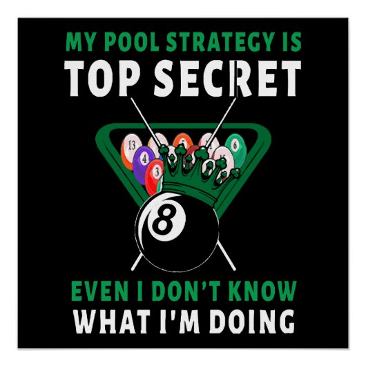 私のプール戦略は偶数 ポスター (正面)