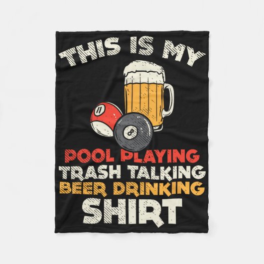 私のプール遊のゴミ話しビール飲みTee Bi フリースブランケット (正面)