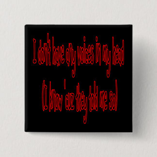 私のヘッドおもしろいなボタンの声無し 缶バッジ