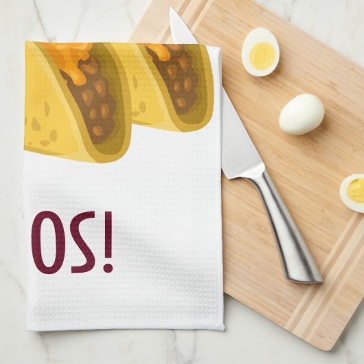 私のヘッドは体育館を言いますが、私のハートはタコスを言います キッチンタオル (四つ折り)