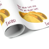 私のヘッドは体育館を言いますが、私のハートはタコスを言います ラッピングペーパー (ロールコーナー)