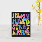 私のヘッドスタート時代の素敵な第一日  グルーヴィー カード (黄色い花)