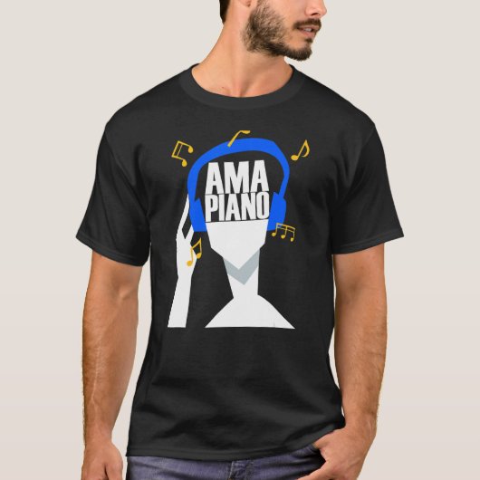 私のヘッドフォンはア遊マピアーノのみ Tシャツ (正面)