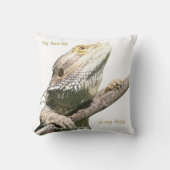 私のベアディは私のベスティートリザードフレンド装飾用クッション クッション (正面)