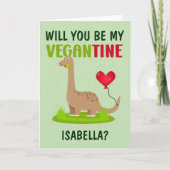 私のベジタンティンになってくれる?カスタムバレンタインカード カード (正面)
