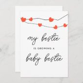 私のベスティーは妊娠しているママの妊娠カード サンキューカード (正面/裏面)