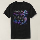 私のベスティーは金で天国記念引用文最高のに住む Tシャツ (デザイン正面)