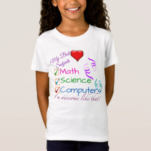 私のベストの主題-数学、科学、コンピュータ Tシャツ