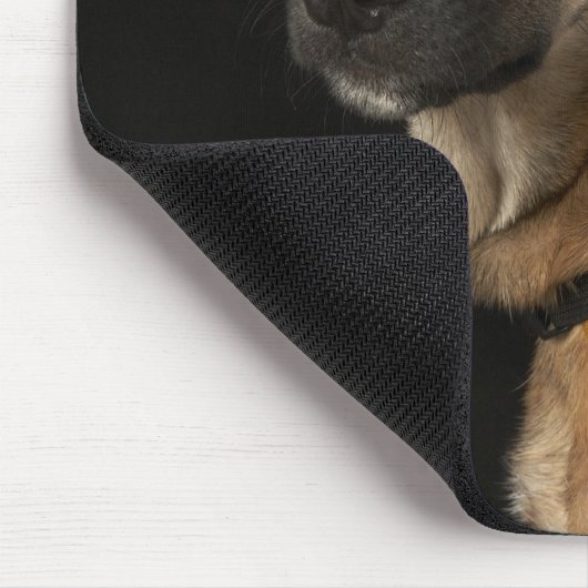 私のベストを採用した茶色の救助犬 マウスパッド (コーナー)