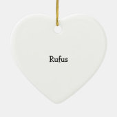 私のベストフレンドの肉球デザインにペットの名前 セラミックオーナメント (裏面)