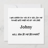 私のベストマンか 招待状 (裏面)