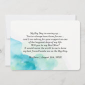 私のベストマンになってくれますか？ モダンな水彩画 招待状 (裏面)