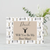 私のベストマンになってくれますか 鹿の角と矢 招待状 (スタンド正面)