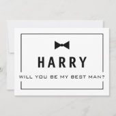 私のベストマンになってくれますか? - groomの仲間への招待状 招待状 (正面)