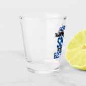 私のベストマンになってくれる？（名前入り） ショットグラス (左)